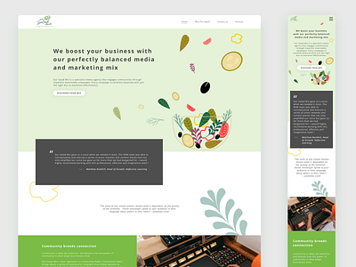 Our Salad Mix Website Design branding graphic design ui ux ux design website