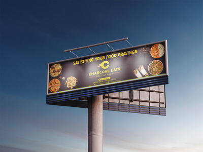 Billboard Design - Charcoal Eats, Infocity, Gandhinagar advertisement branding coreldraw design graphic design illustration illustrator logo marketing photoshop promotion