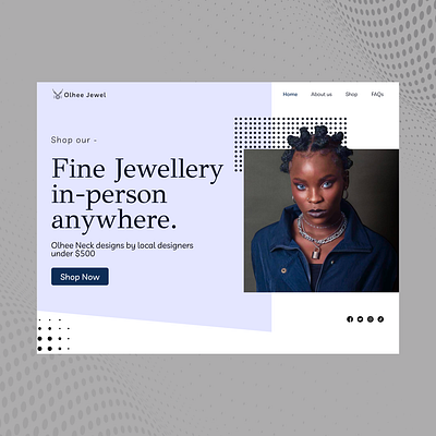 Olhee Jewel Landing page design jewel ui