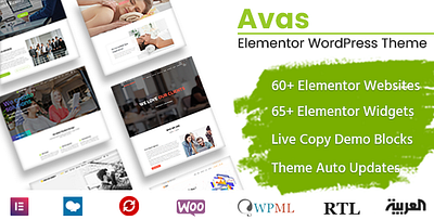 Avas - Elementor WordPress Theme website theme