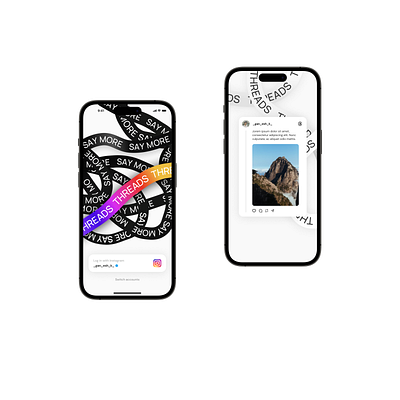 Threads UI branding design figma instagram logo meta mobile app mobile screen mobile ui social media social media ui thread ui ui uiux