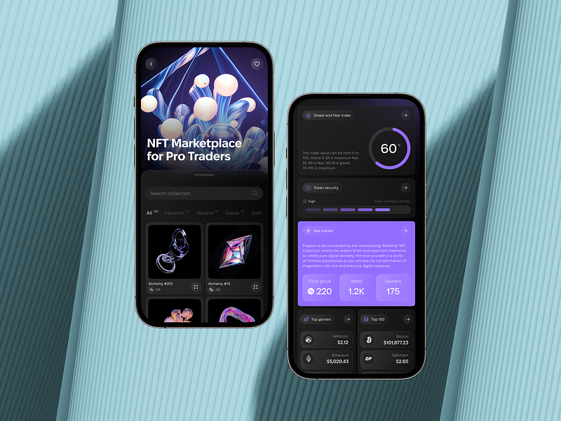 Crypto Application NFT Space app design application branding crypto cryptocurrency design finance fintech graphic design interface mobile mobile design mobile interface mobile screens nft ui user experience user interface ux ux design