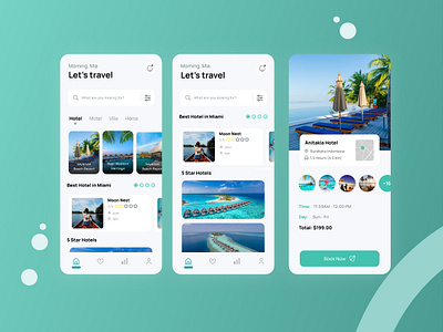 Renting App app booking design rent travel ui