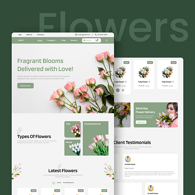E commerce Flower Web Design