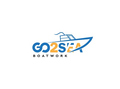 GO2SEA logo for company boatwork branding companylogo design graphic design illustration logo