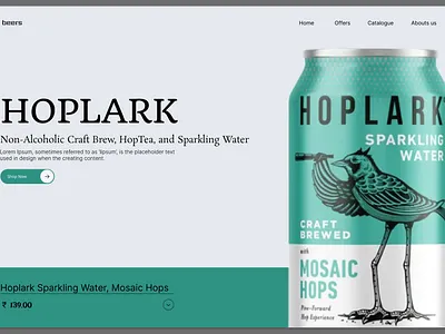 Landing page; Hoplark Water store website. 3d animation app branding design graphic design illustration logo typography ui ux vector