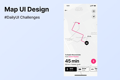 Daily UI 029/100 - Map app design graphic design ui ux