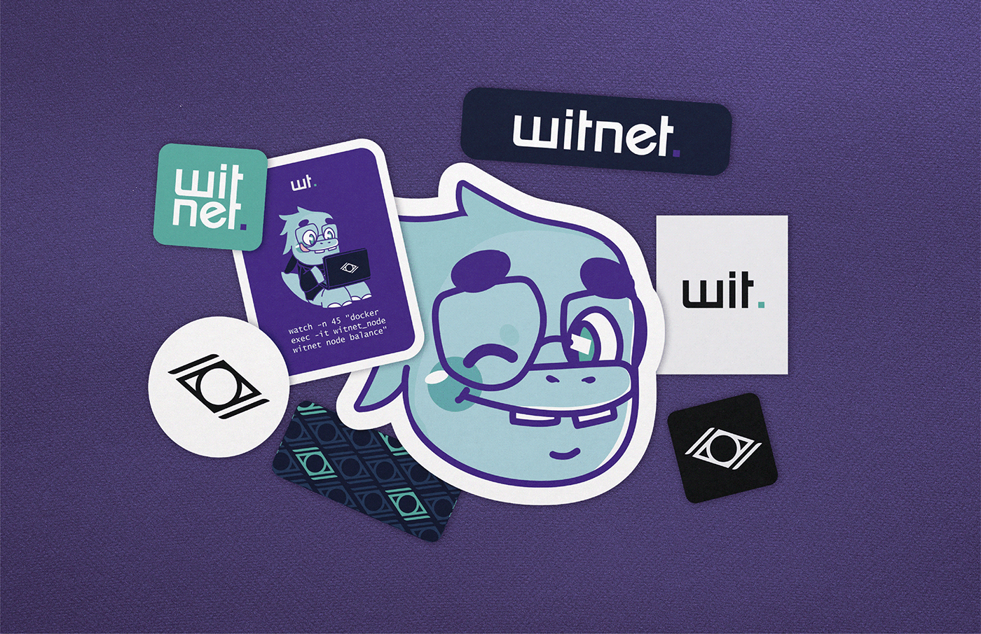 Witnet stickers branding character cute crypto cute graphic design illustration kawaii logo stickers witnet