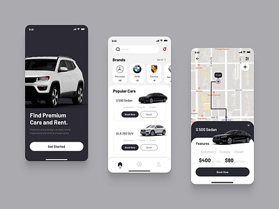 Car Rental App app appdeveloper design designagency inspiration ui ux