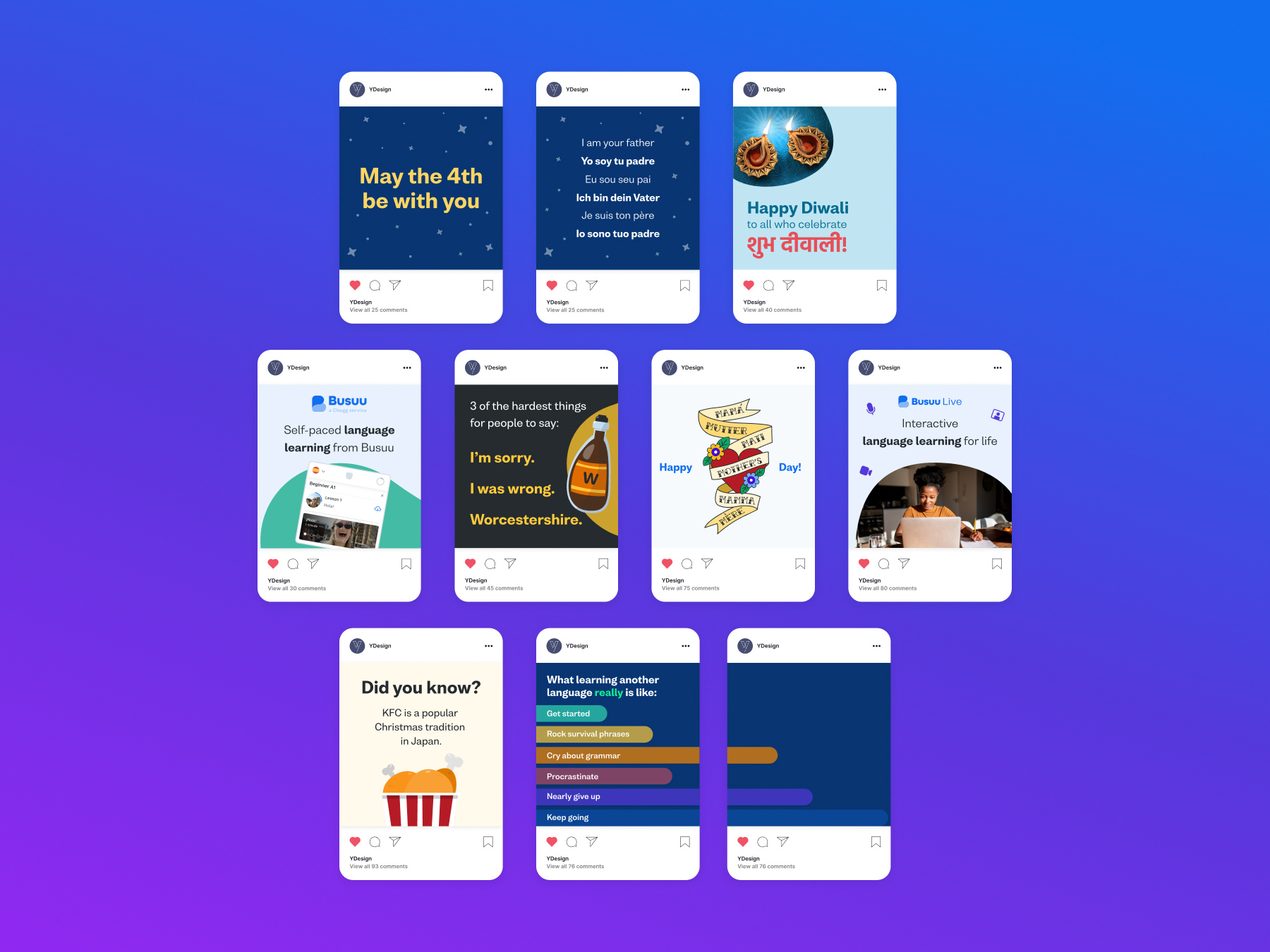 Busuu Brand branding design email design graphic design illustration logo marketing design ui