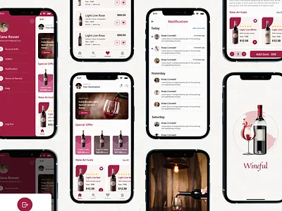 Wine eCommerce Shop App UI Kit android app ui kit figma figma design ios online wine ordering app online wine shopping app online wine store app ui ux wine app wine ecommerce store wine ordering app wine shop wine shop app wine store winestore app