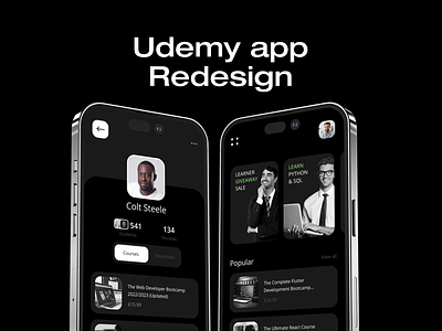 UI/UX mobile app design concept | Udemy learning App learning learning app mobile app udemy ui ui design uiux