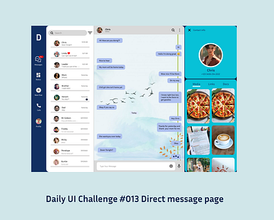 Daily UI Direct message #013 behance branding dailyui design direct message dribbble graphic design illustration logo ui ui uiux uidesign ux vector