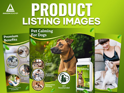 Amazon Listing Images for Pet Calming Tablets adobe illustrator adobe photoshop amazon listing amazon listing design branding graphic design listing design listing designer motion graphics post design product listing social media post