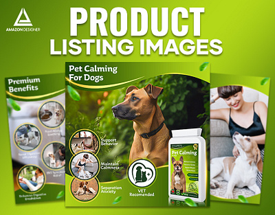 Amazon Listing Images for Pet Calming Tablets adobe illustrator adobe photoshop amazon listing amazon listing design branding graphic design listing design listing designer motion graphics post design product listing social media post