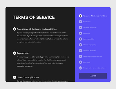 DailyUI #089 - Terms of service dailyui design desktop figma figmachallenge terms ui