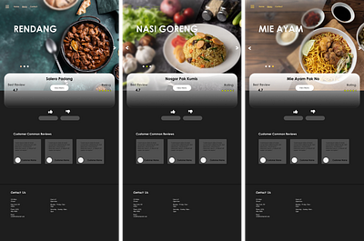 Restaurant Landing page design branding landing page ui