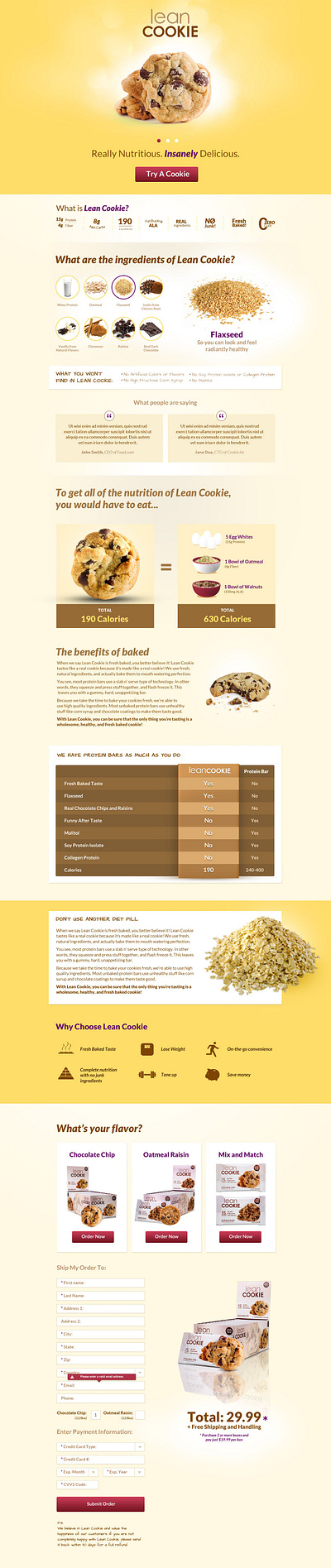 Lean Cookie I have designed and developed the front-end design graphic design illustration typography ui