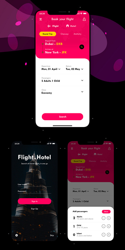 A Flight & Hotel Booking App