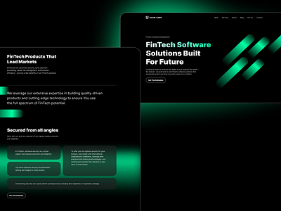 Services | FinTech Software Development fintech landing services ui ux uxui design web design