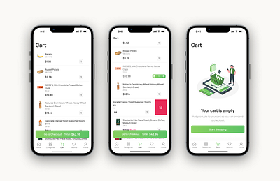 Freshcart | Cart app app design branding delivery app delivery app uiux grocery app grocery shopping mobile app mobile app design ui ui design ux