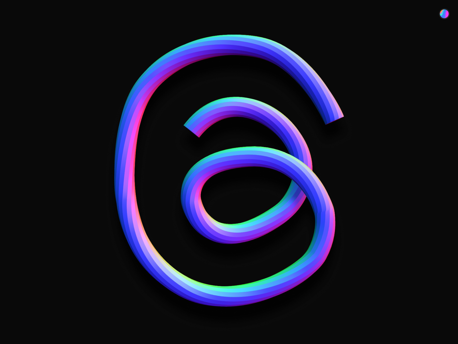 Threads App 3D Logo Animation 3d 3d animation 3d logo animation animation branding design gradient instagram logo logo animation logo design logo motion motion graphics spline spline 3d threads threads animation threads logo twitter vector