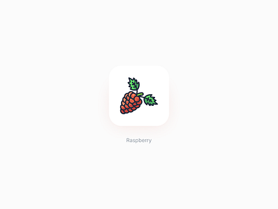 Raspberry icon art cute digital art fruit icon icon design icon pack icon set iconography illustration logo logomark raspberry sticker vector