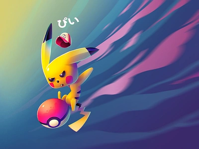 Pika... pika... character game illustration ipad photoshop pokemon procreate