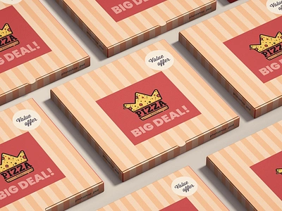 Pizza King brand identity branding design graphic design logo pizzalogo print design ui