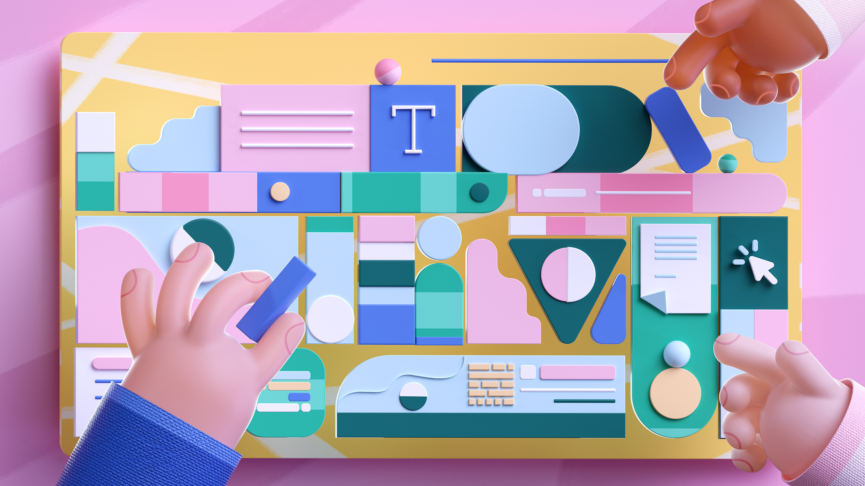 3D Puzzle Touch 2d 3d adobe branding colors design graphic graphic design illustration logo motion graphics shape ui