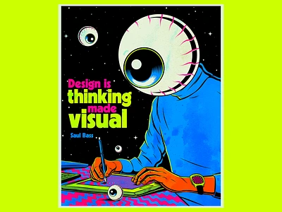 Design is thinking made visual design illustration retro