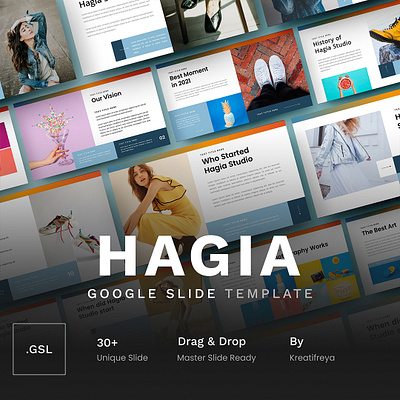 Hagia - Creative Business Google Slide Template design fashion googleslide graphic design illustration logo presentation ui vector