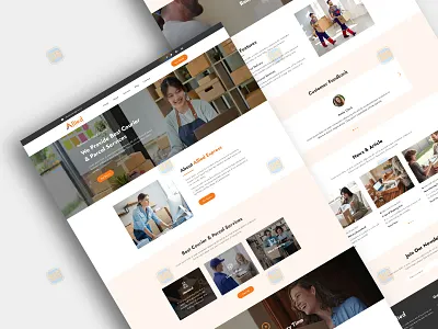 Responsive Landing Page Design - Allied Express agency website brand branding courier creative delivery design firm homepage illustration landingpage minimal responsive site ui ui ux ux web web design web page