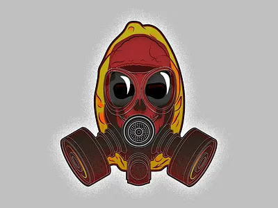 Toxic Skully art hazmat illustration skeleton skull toxic vector