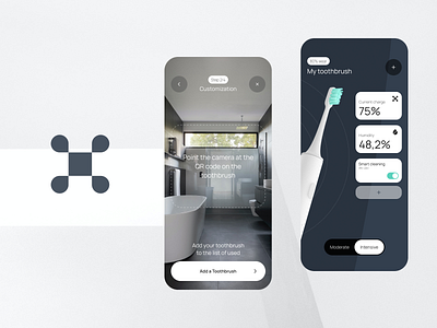Smart Toothbrush App app design ui ux