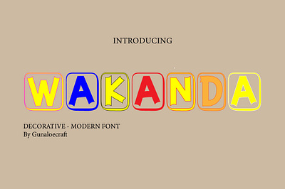 Wakanda font branding graphic design logo