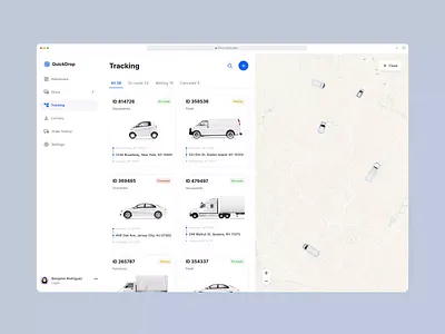 RouteMaster - Delivery Admin Panel Dashboard dashboard delivery interface ui