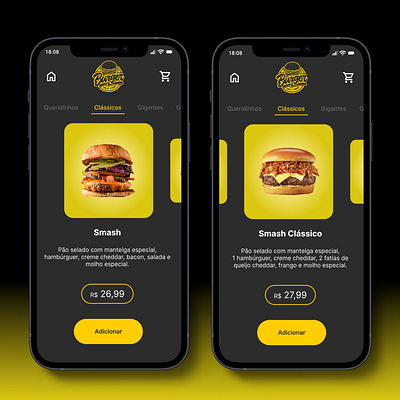 Hamburgueria - Burger app figma interface ui ux