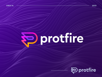 Protfire logo concept abstract brand identity branding colorful design creative agency design design agency gradient icon logo logo design logotype mark modern logo symbol tech visual identity