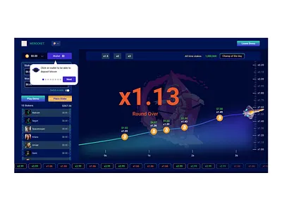 Werocket- Stake game design game game design staking ui web