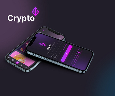 App - Crypto app collor design figma graphic design interface logo ui