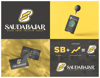 Logo Design | Saudabajar - Investment Company Logo 3d branding design graphic design logo typography