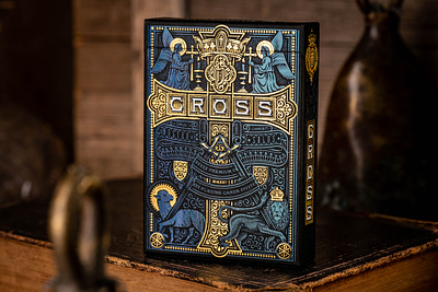 The Cross Playing Cards ⚜️ LAST CALL engraving etching illustration line art packaging design peter voth design playing cards riffle shuffle woodcut
