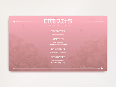 Japanese Credits Screen - Videogame UI design figma game japanese ui videogame videogame screen videogame ui