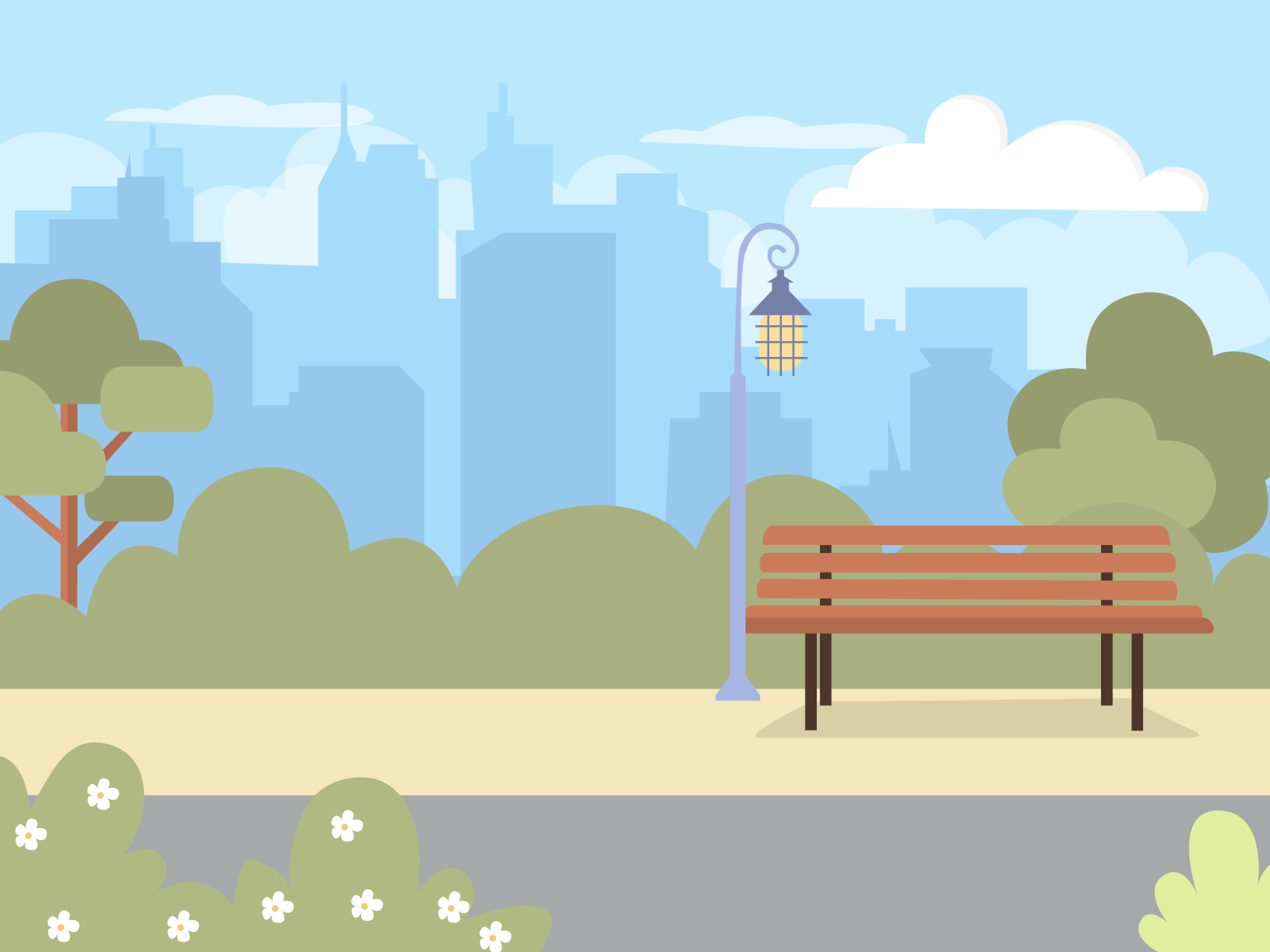 Green park background by Marie Neplokh on Dribbble