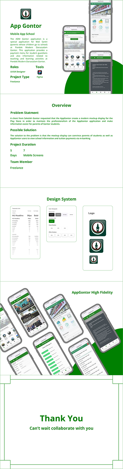 Project Freelance Mock Up Mobile Apps - AppGontor figma freelance indonesia mobileapp school uidesign uxdesign