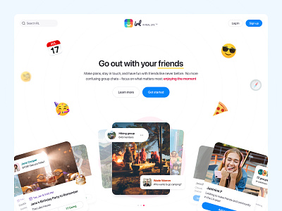 IRL: Go out with your friends, family, partner clean event hero landing landingpage planner product page recommendation social ui ux web webdesign