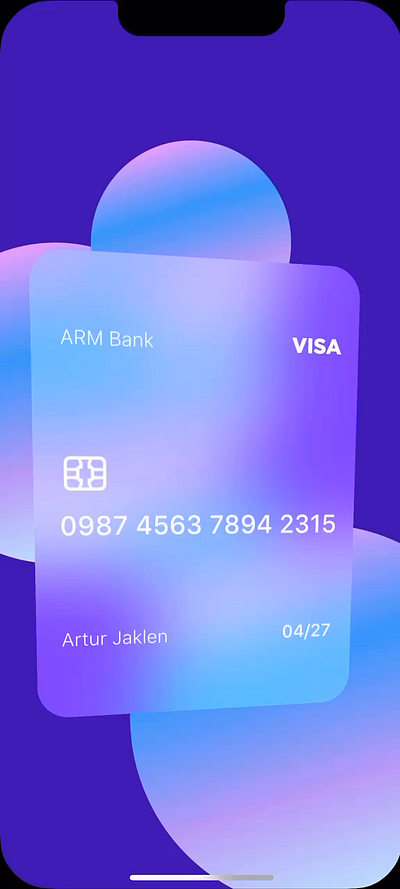 Credit card design animation design motion graphics