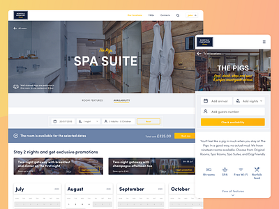 Booking platform - Norfolk Passport booking design horeca platform product design pub restaurant spa suite user experience user research ux