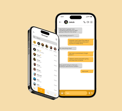 Daily UI #013 - Direct Message App app branding design graphic design ui ux